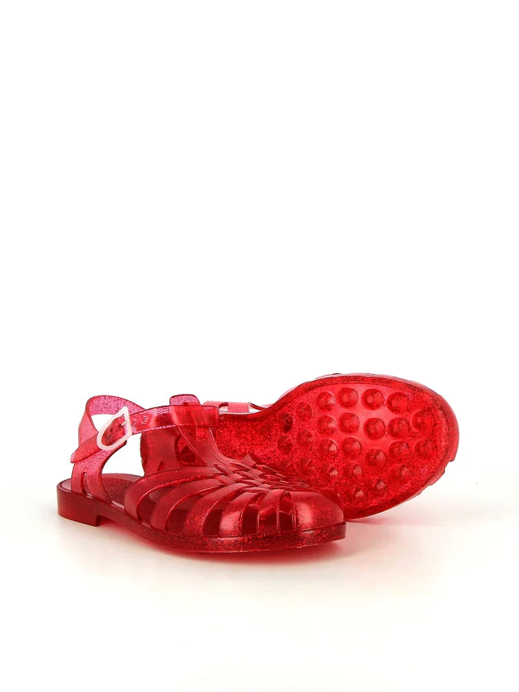 Meduse Yetişkin Sandalet Sun Cerise Paillete Kırmızı