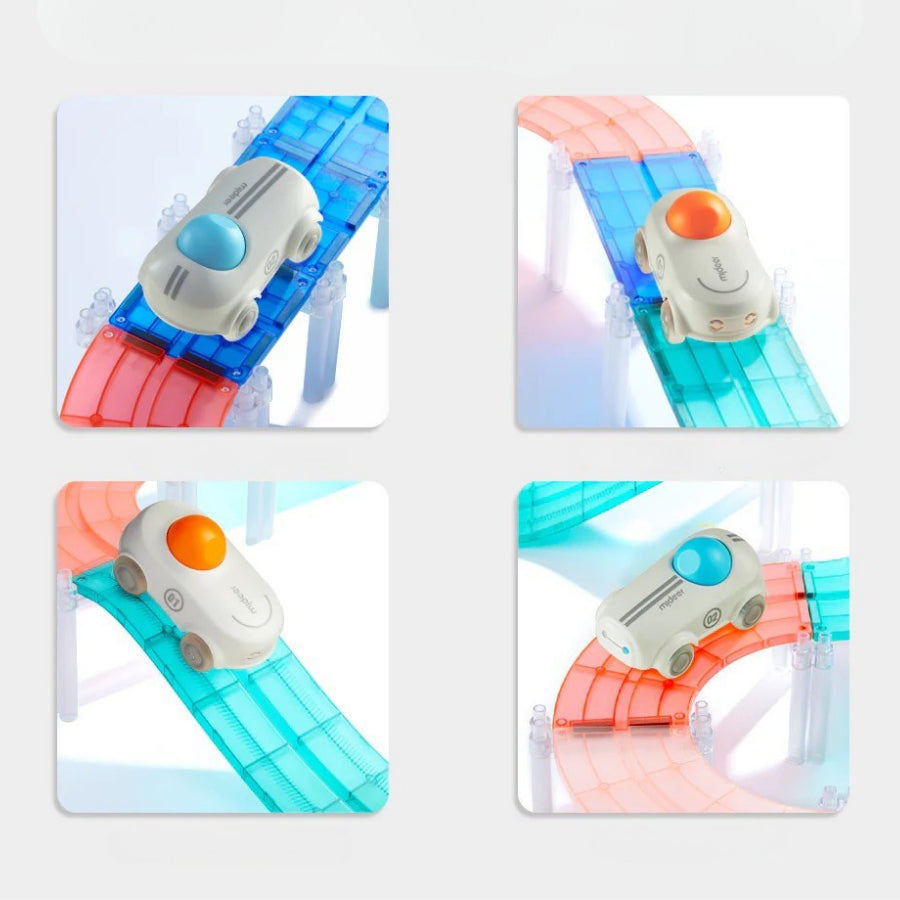 Mideer Magnetic Tiles Arabalı Yarış Pisti
