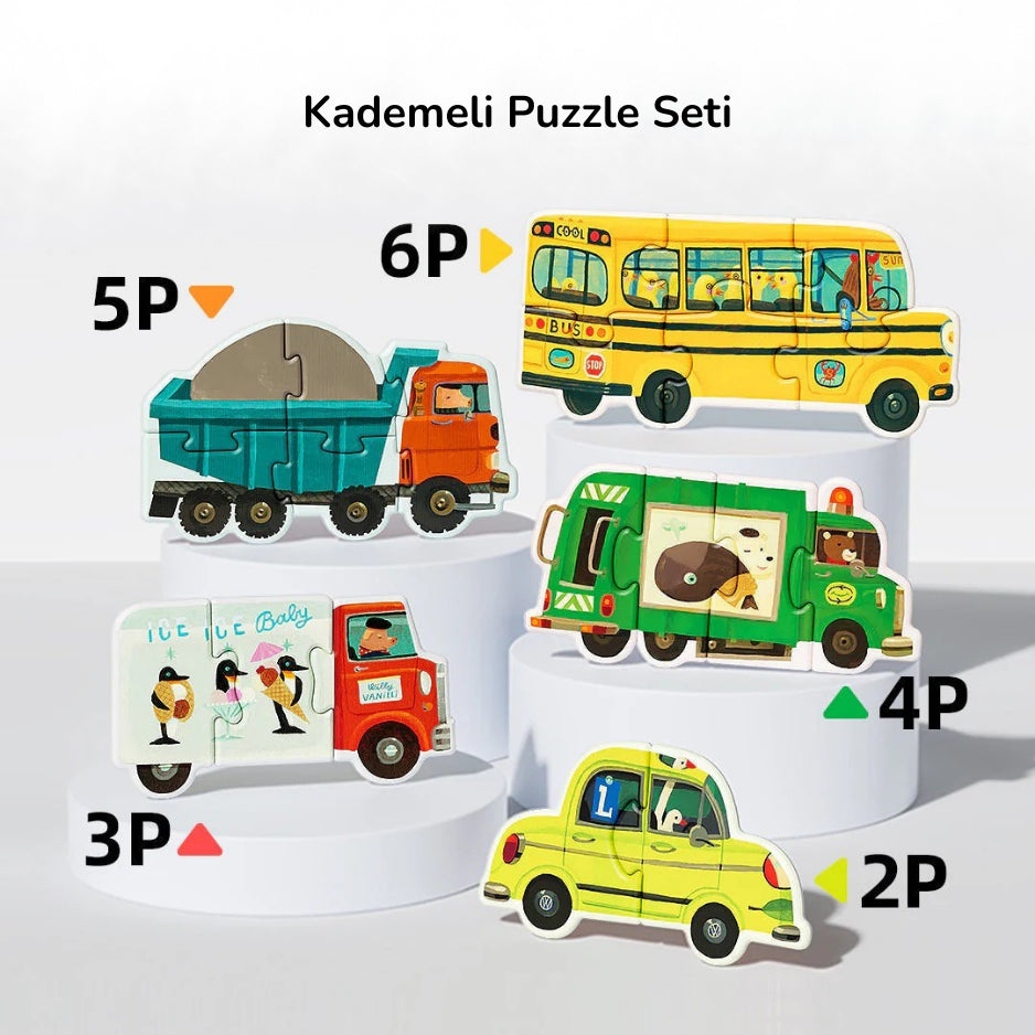 Mideer My First Puzzle İnşaat Araçları