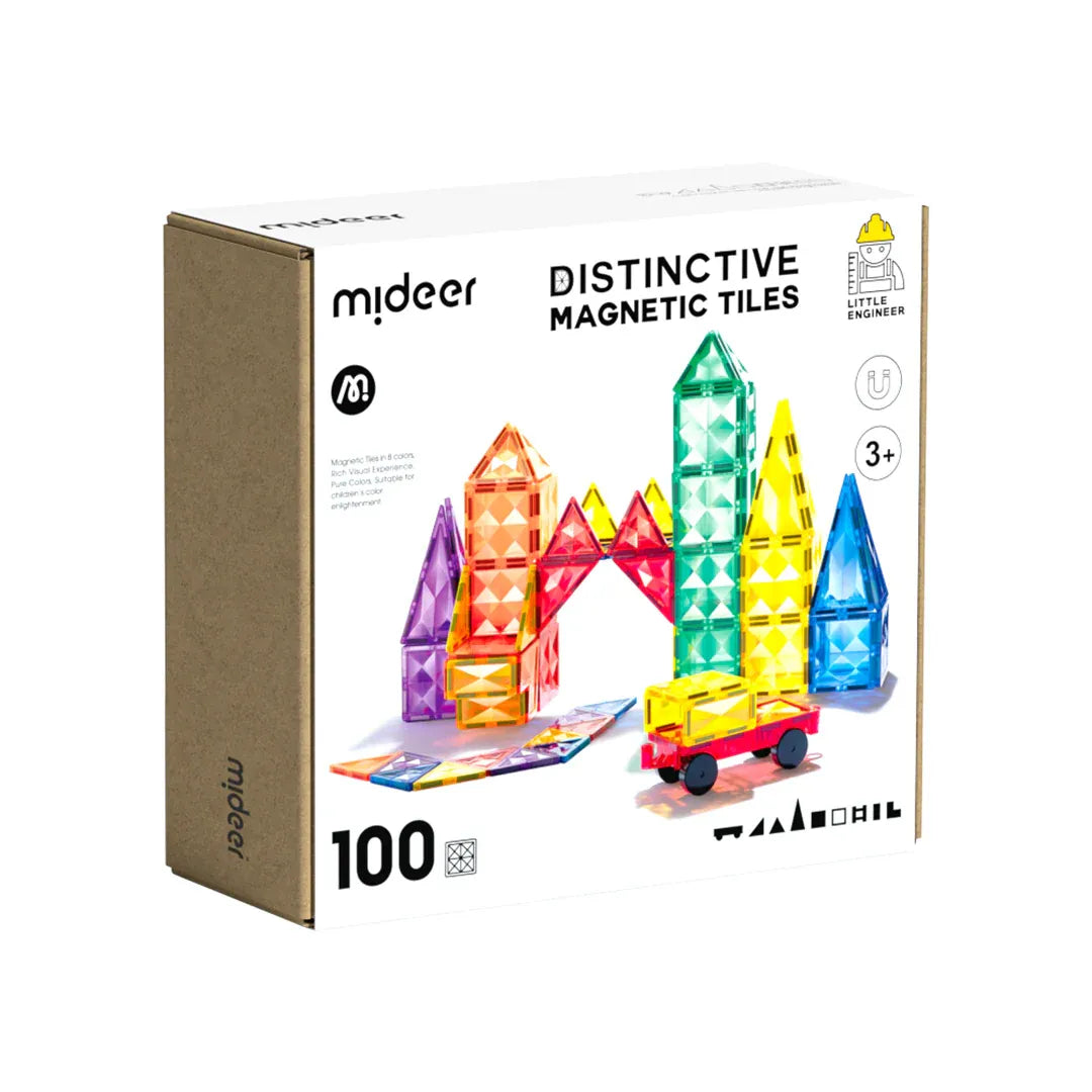 Mideer Renkli Magnetic Tiles  100 Parça