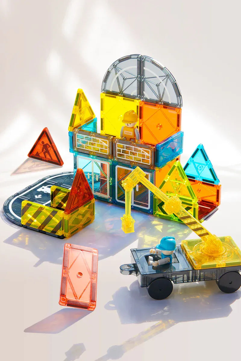 Mideer Renkli Magnetic Tiles Küçük Mimar