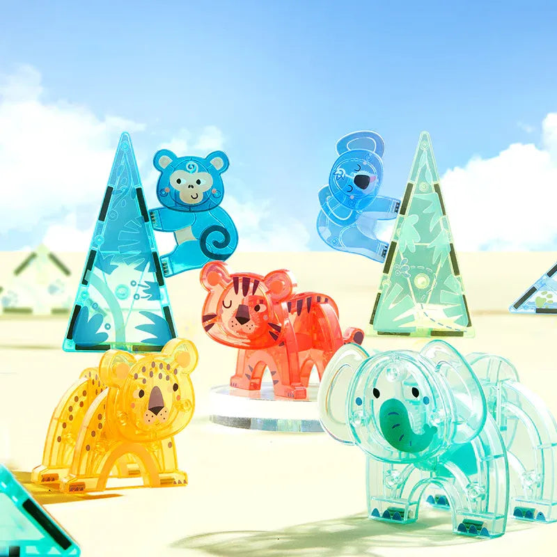 Mideer Renkli Magnetic Tiles Sihirli Orman