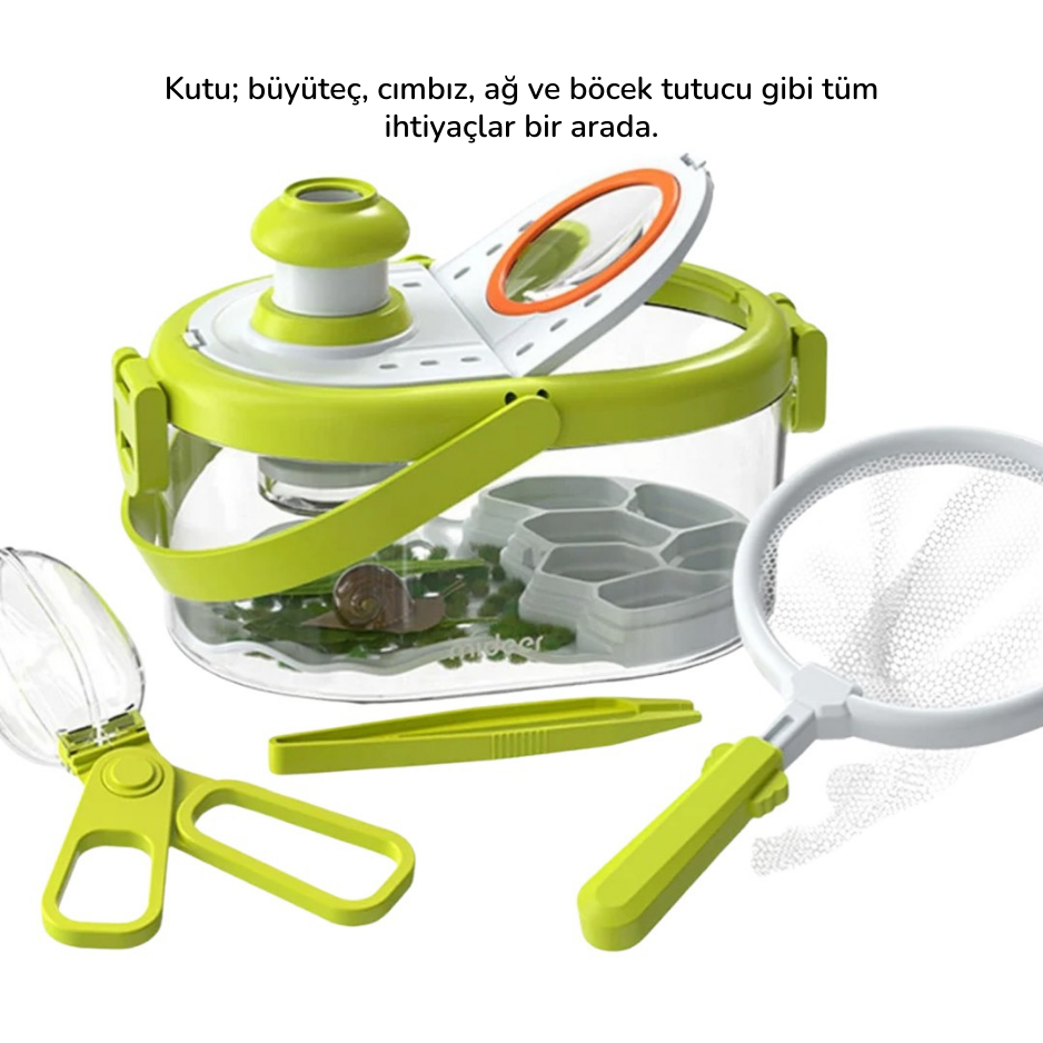 Mideer Mini Kaşif Gözlem Kutusu  Büyüteçli Doğa Keşif Seti