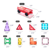 Mideer Renkli Magnetic Tiles 100 Parça Renkli