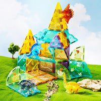 Mideer Renkli Magnetic Tiles Jurassic Macerası