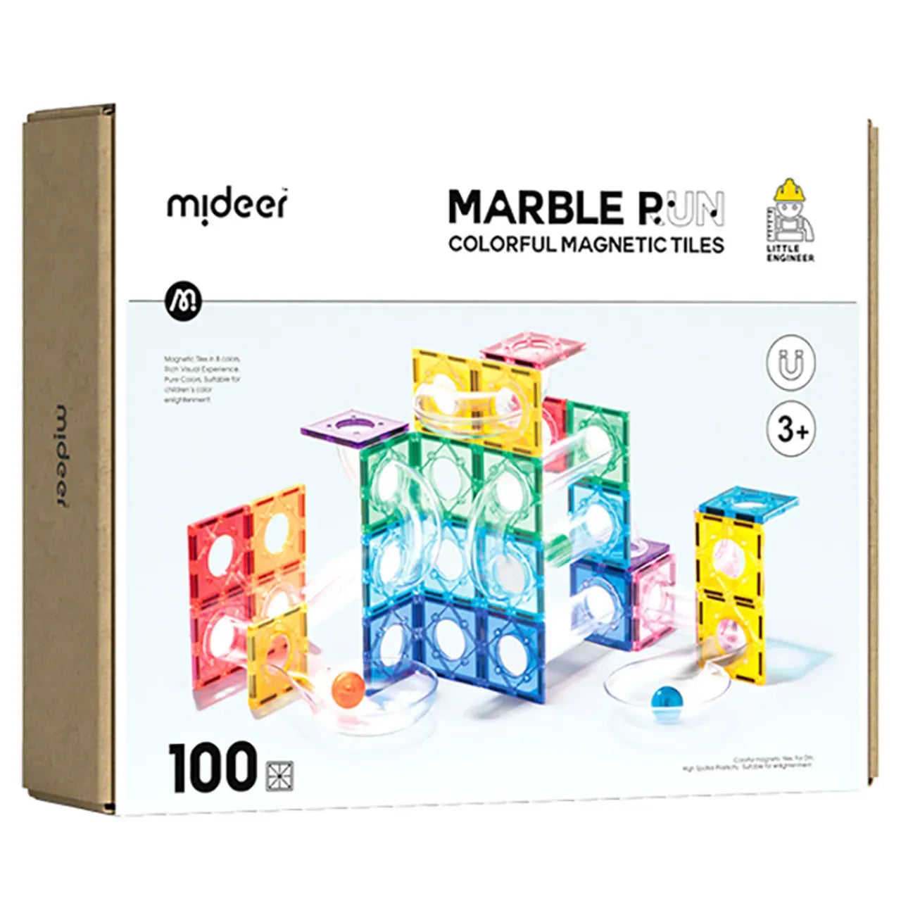 Mideer Renkli Magnetic Tiles Parkur 100 Parça