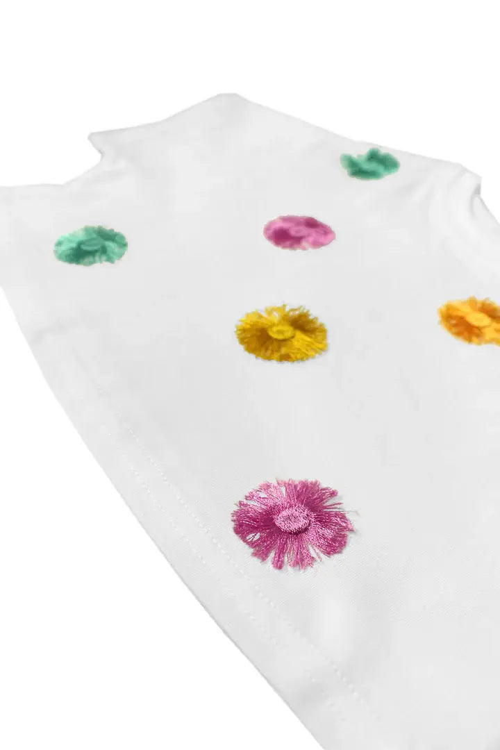 Miela Kids Crop Tshirt Püsküllü