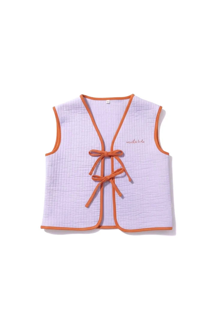 Miela Kids Dreams Kapitone Yelek Floral Lila