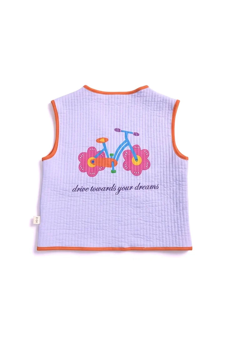 Miela Kids Dreams Kapitone Yelek Floral Lila