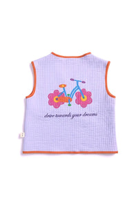 Miela Kids Dreams Kapitone Yelek Floral Lila