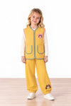 Miela Kids Kontrast Biyeli Kapitone Yelek Love Dog Sarı