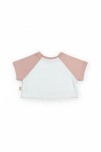 Miela Kids Kurdela Detaylı Kontrast Oversize Crop Tişört