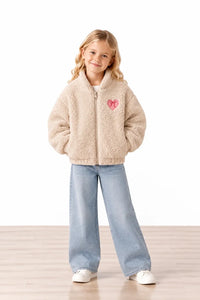 Miela Kids Peluş Bomber Ceket Bej Maison Goose