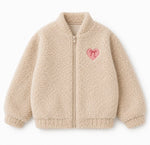 Miela Kids Peluş Bomber Ceket Bej Maison Goose