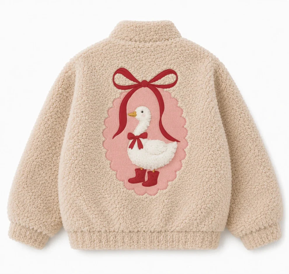 Miela Kids Peluş Bomber Ceket Bej Maison Goose