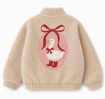 Miela Kids Peluş Bomber Ceket Bej Maison Goose