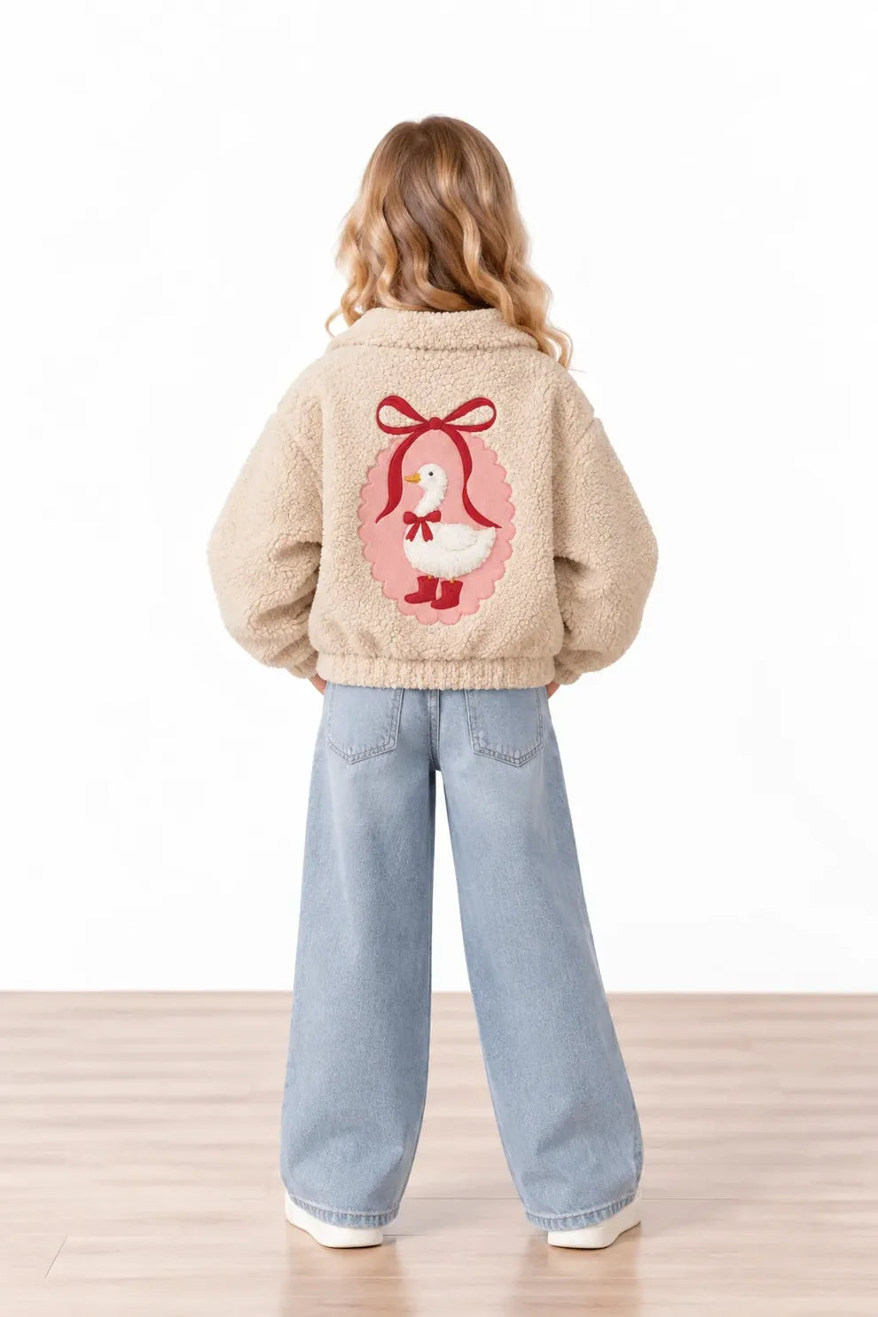 Miela Kids Peluş Bomber Ceket Bej Maison Goose