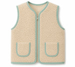 Miela Kids Peluş Yelek Bej Camper Patchwork