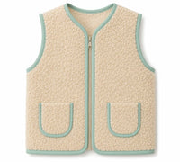 Miela Kids Peluş Yelek Bej Camper Patchwork