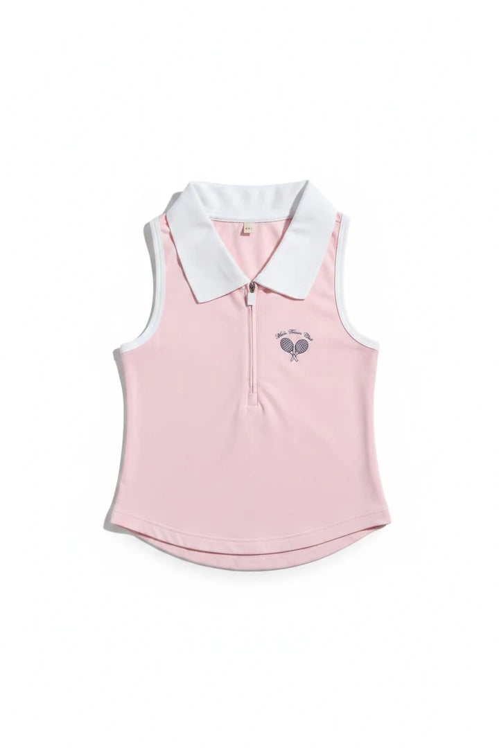 Miela Kids Tennis Club Kız Çocuk Fermuarlı Spor Üst Candy Pink