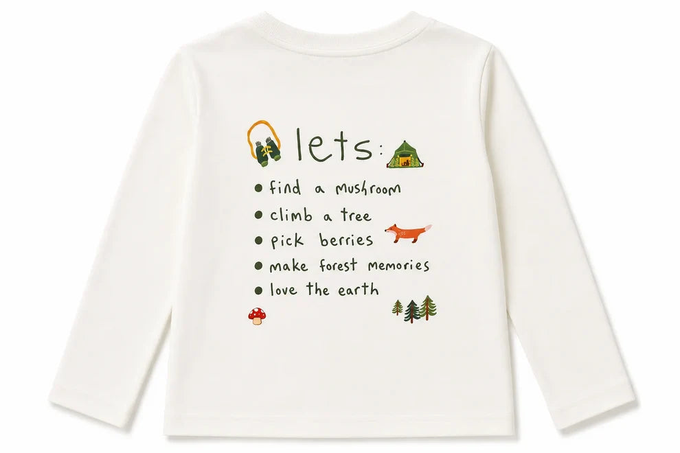 Miela Kids Uzun Kollu Tshirt Beyaz Camp Checklist