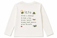Miela Kids Uzun Kollu Tshirt Beyaz Camp Checklist
