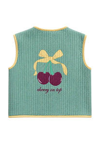 Miela Kids Cherry Kapitone Yelek Mint