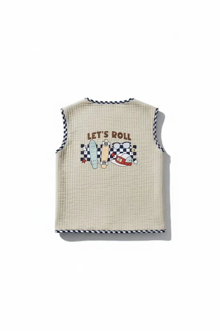 Miela Kids Let's Roll Kapitone Yelek Bej