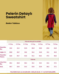 Miela Kids Pelerin Detaylı Sweatshirt Gece Mavisi