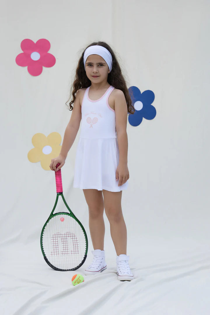 Miela Kids Tennis Club Kız Çocuk Tenis Elbisesi Beyaz