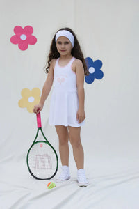 Miela Kids Tennis Club Kız Çocuk Tenis Elbisesi Beyaz