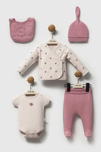 Moi Noi Hatane Çıkış Seti 5'li Set Flowers Mürdüm