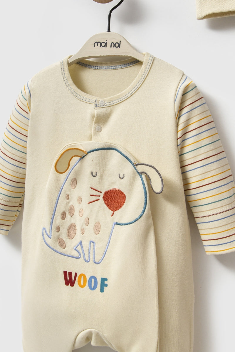 Moi Noi Yenidoğan Tulum Dog Ekru