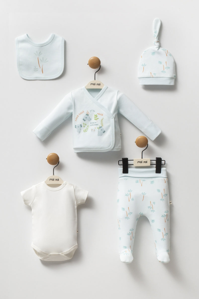 Moi Noi Hatane Çıkış Seti 5'li Set Koala Mavi