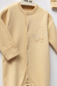 Moi Noi Şapka Tulum Body Takım Sonbahar Sarı