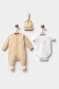 Moi Noi Şapka Tulum Body Takım Sonbahar Sarı