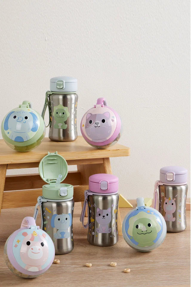 Skip Hop Besties Squad Pipetli Paslanmaz Çelik Suluk Kedi