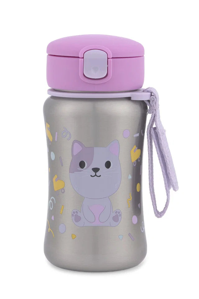 Skip Hop Besties Squad Pipetli Paslanmaz Çelik Suluk Kedi