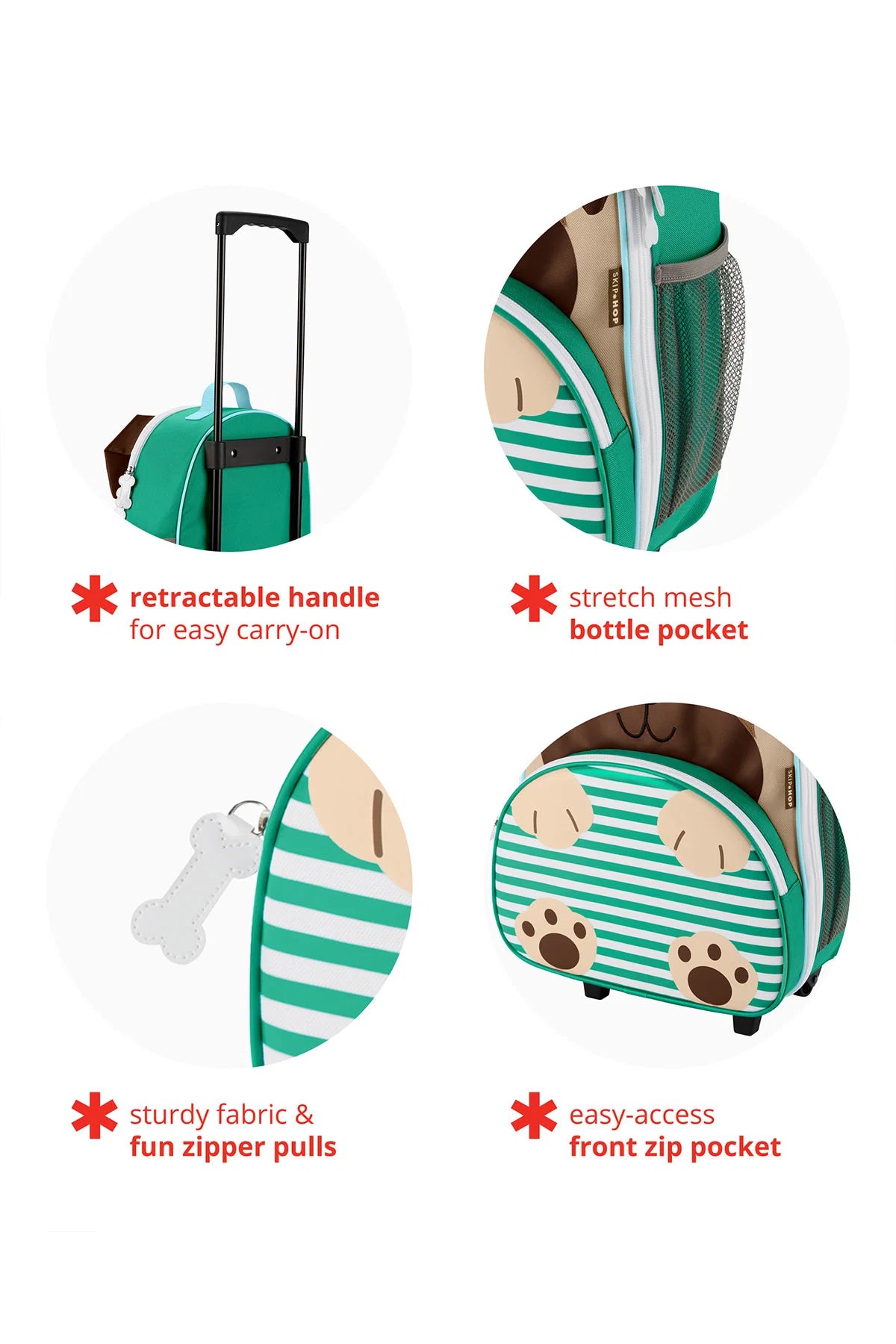 Skip Hop Zoo Tekerlekli Çanta Pug