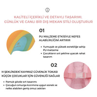 Zoy Zoii Sırt Çantası Sugar Heart Rainbow Brown Dream Serisi