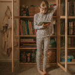 Antebies Pijama Takımı Uzun Kollu Taytlı Kış Çiçekleri