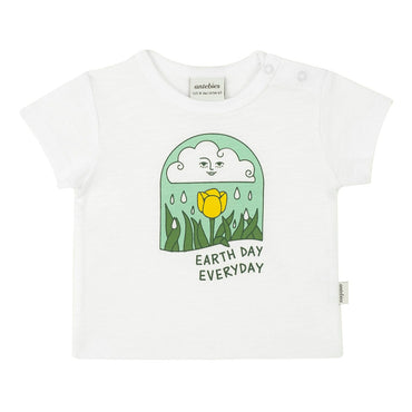 Antebies tişört 0-3 Ay Antebies Tshirt Earth Day Baskılı