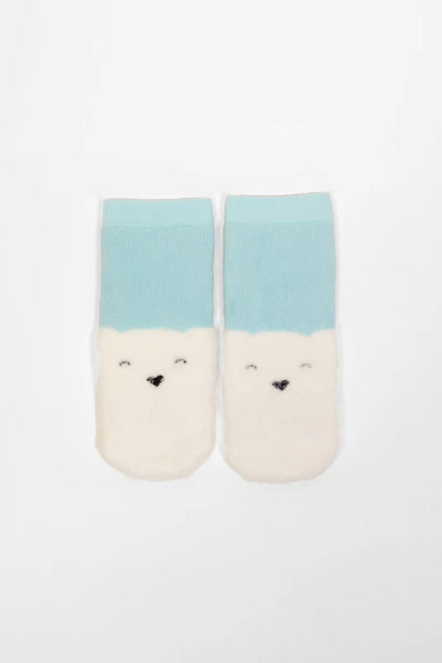 Katia&Bony Bebek Soket Çorap Ayı Desenli Mavi