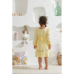 Baby Joko Elbise Şile Bezi Nakışlı Sarı Sun