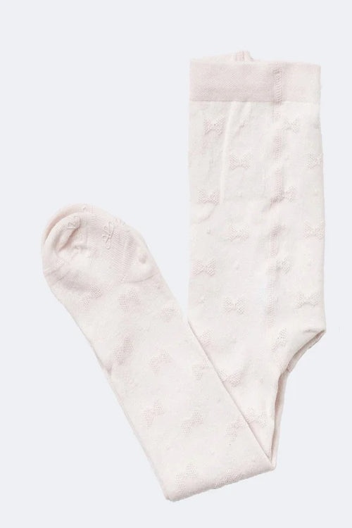 Katia&Bony Çocuk Külotlu Çorap Fiyonk Desenli Pembe