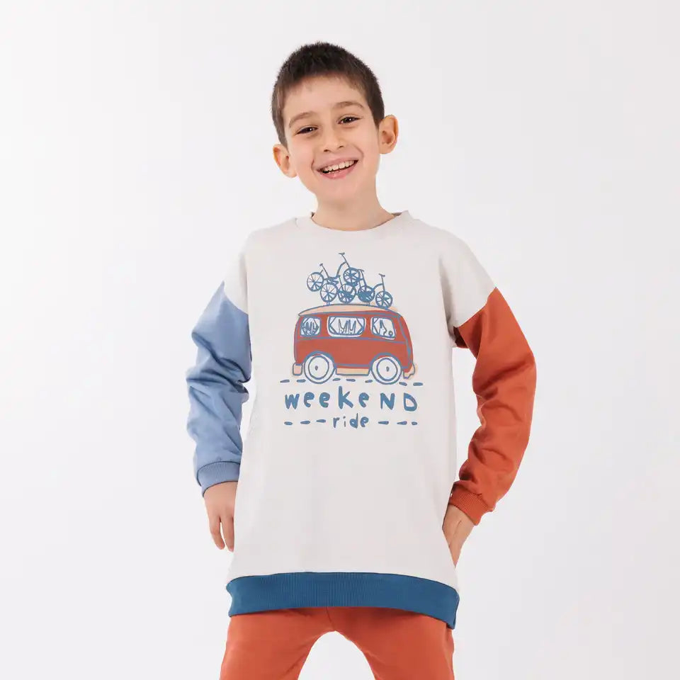 Little Yucca Grow Multicolor Sweatshirt Terracotta