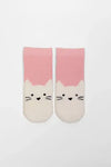 Katia&Bony Bebek Soket Çorap Kedi Desenli Pembe