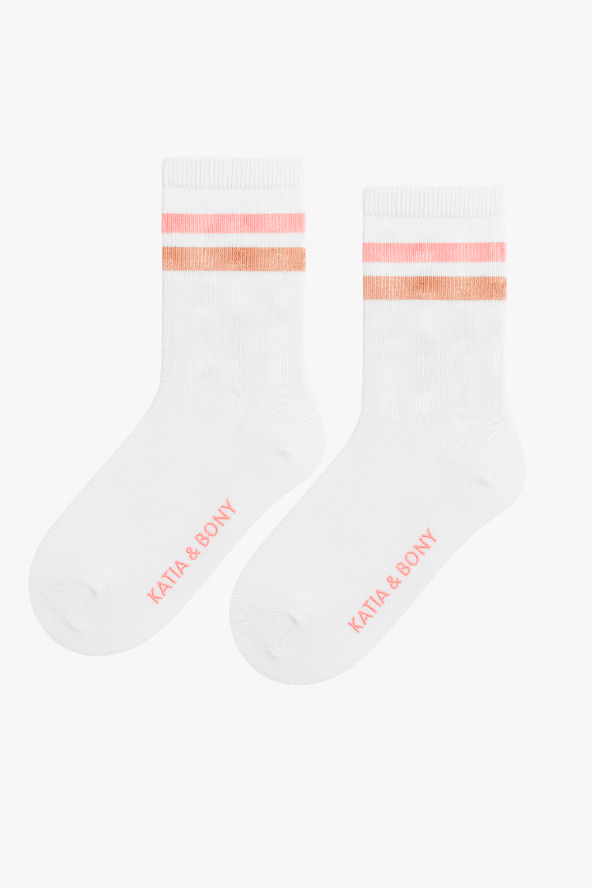 Katia & Bony Kız Çocuk Ekose Desenli 2'li Kutulu Soket Çorap Gri/Beyaz