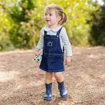 Little Yucca Denim Elbise Pinafore İndigo