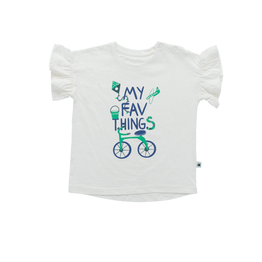 Little Yucca tişört Little Yucca Tshirt Frills Kırık Beyaz